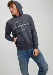 Jack & Jones Kapuzensweatshirt JJACE SWEAT HOOD Dunkelblau/Dunkelgrau/Grau/Orange/Rosa