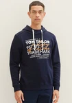 TOM TAILOR Kapuzensweatshirt mit Frontprint Dunkelblau/Gelb/Braun