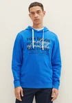 TOM TAILOR Kapuzensweatshirt mit Frontprint Blau/Hellblau