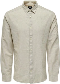 ONLY & SONS Langarmhemd ONSCaiden (1-tlg) beige ONLY & SONS Langarmhemd ONSCaiden (1-tlg) beige