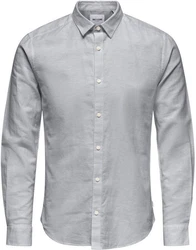 ONLY & SONS Langarmhemd ONSCaiden (1-tlg) Grau/Weiß/Dunkelblau/Blau