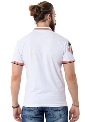 Cipo & Baxx Poloshirt Creme/Weiß/Rot