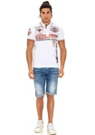 Cipo & Baxx Poloshirt Creme/Weiß/Rot