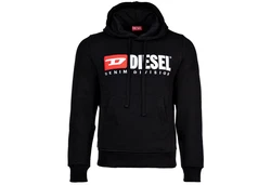 Diesel Herren Kapuzenpullover S-GINN HOOD-DIV Hoodie Schwarz