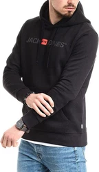 JACK & JONES Herren Hoodie mit Kapuze mit Logo Rosa/Schwarz/Hellblau/Braun