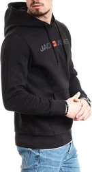 JACK & JONES Herren Hoodie mit Kapuze mit Logo Rosa/Schwarz/Hellblau/Braun