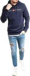 JACK & JONES Herren Hoodie mit Kapuze mit Logo Dunkelblau