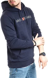JACK & JONES Herren Hoodie mit Kapuze mit Logo Dunkelblau