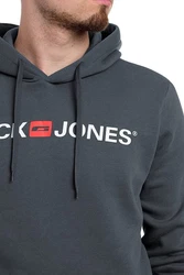 JACK & JONES Herren Hoodie mit Kapuze mit Logo Schwarz/Dunkelblau/Dunkelgrau/Dunkelgrün/Lila/Grau
