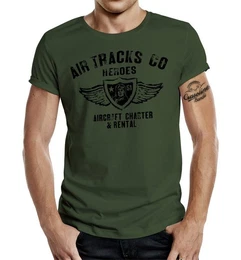 T-Shirt fr Airborne Racing US-Airforce Fans: Air Tracks Heroes