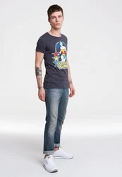 LOGOSHIRT T-Shirt Wonder Woman Weiß/Grau/Braun/Blau