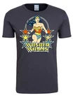 LOGOSHIRT T-Shirt Wonder Woman Weiß/Grau/Braun/Blau