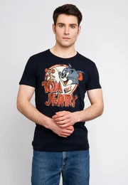 T-Shirt Tom & Jerry - Logo mit Tom & Jerry-Print