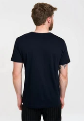 LOGOSHIRT T-Shirt Krieg der Sterne Logo Star Wars-Schriftzug Dunkelblau/Blau