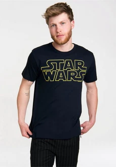 LOGOSHIRT T-Shirt Krieg der Sterne Logo Star Wars-Schriftzug