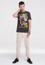 LOGOSHIRT T-Shirt Superman Dunkelgrau/Grau/Dunkelrot/Silber/Blau