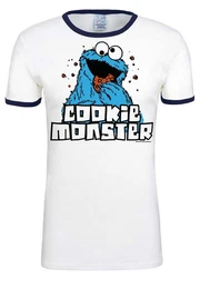 T-Shirt Cookie Monster mit farblich abgesetzten Bndchen