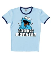 T-Shirt Cookie Monster mit farblich abgesetzten Bndchen