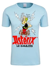 LOGOSHIRT T-Shirt Asterix Le Gaulois Hellblau