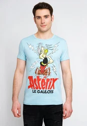 LOGOSHIRT T-Shirt Asterix Le Gaulois Hellblau