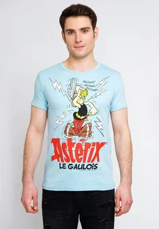 LOGOSHIRT T-Shirt Asterix Le Gaulois Hellblau LOGOSHIRT T-Shirt Asterix Le Gaulois Hellblau
