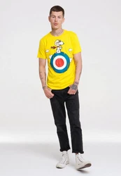 LOGOSHIRT T-Shirt Peanuts Snoopy Pilot Gelb/Creme
