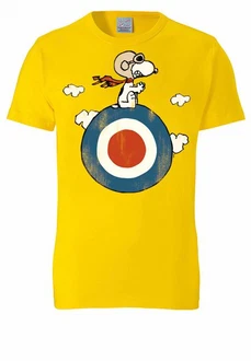 LOGOSHIRT T-Shirt Peanuts Snoopy Pilot Gelb/Creme