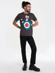 LOGOSHIRT T-Shirt Peanuts Snoopy Pilot Schwarz/Creme/Grau/Braun