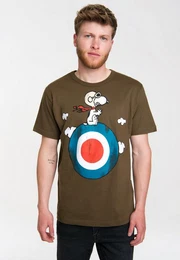 T-Shirt Peanuts - Snoopy Pilot mit lizenziertem Print