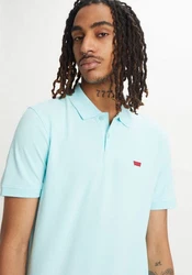 Levi's Poloshirt LE SLIM HOUSEMARK POLO Hellblau/Grün/Blau