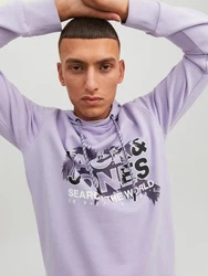 Jack & Jones Longsweatshirt JCOMARINA SWEAT HOOD Lila/Fliederfarben