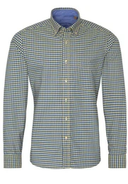 Klassische Bluse SLIM FIT Langarm Hemd oxford gelb 2478-74-MS5B - UPCYCLING