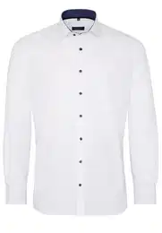 Klassische Bluse MODERN FIT Langarm Hemd wei 8508-00-X15P
