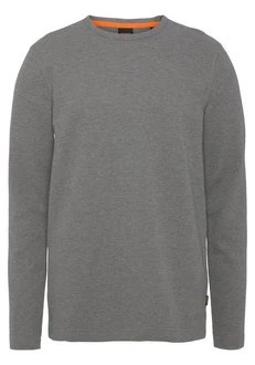 BOSS ORANGE Langarmshirt mit Kontrastband im Kragen