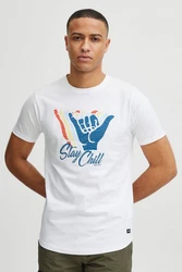 Indicode T-Shirt IDDaniel Blau/Weiß/Hellblau