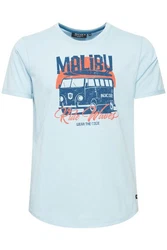Indicode T-Shirt IDDaniel Grau/Blau/Hellblau