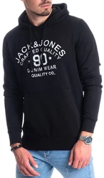 Jack & Jones Kapuzensweatshirt mit Kängurutasche Schwarz/Dunkelblau