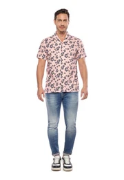 Kurzarmhemd CHEMISE HOMME POSTIR (MC) / SHIRT MAN POSTIR (SHORT SLEEVE) Mit floraler Musterung