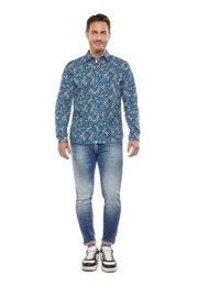 Langarmhemd CHEMISE HOMME GRIBA (MANCHE LONGUE) /SHIRT MAN GRIBA (LONG SLEEVE) Mit floraler Musterung