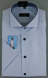 Klassische Bluse MODERN FIT Kurzarm Hemd Cool Fit hellblau 3340-10-C15V
