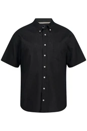 Kurzarmhemd Leinenmix-Hemd Halbarm Buttondown-Kragen