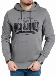 Jack & Jones Kapuzensweatshirt mit Kängurutasche Grau/Blau/Dunkelgrün/Dunkelgrau/Schwarz/Hellgrau