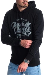 Jack & Jones Kapuzensweatshirt mit Kängurutasche Schwarz/Hellblau/Dunkelblau
