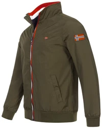 Geographical Norway Steppjacke Übergangsjacke Herbstjacke Jacke Windbreaker Blouson Stehkragen Dunkelgrün/Khaki
