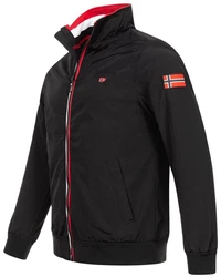 Geographical Norway Steppjacke Übergangsjacke Herbstjacke Jacke Windbreaker Blouson Stehkragen Rot/Schwarz