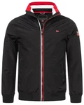 Geographical Norway Steppjacke Übergangsjacke Herbstjacke Jacke Windbreaker Blouson Stehkragen Rot/Schwarz