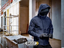Dassy Winterjacke Minsk (1-St) Dunkelblau/Schwarz