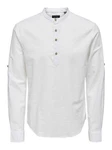 ONLY & SONS Langarmshirt ONSCAIDEN Weiß/Grau/Creme/Dunkelblau
