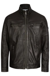 Lederjacke BUGIORGIO mit modischen Steppungen