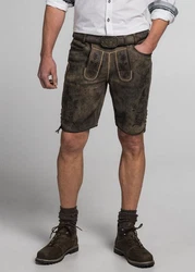 Spieth & Wensky Trachtenlederhose Archibald Creme/Weiß/Rot/Khaki
